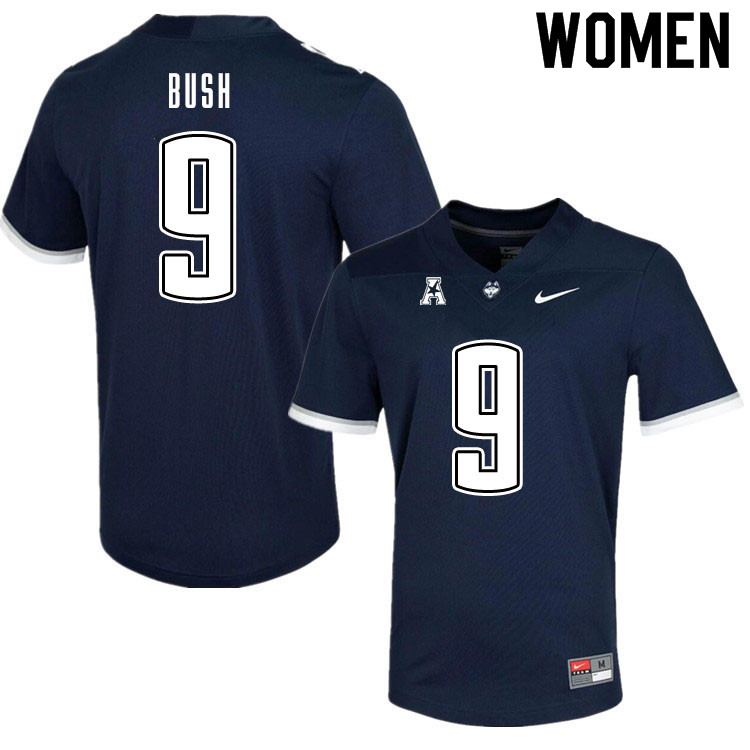 Women #9 Darius Bush Uconn Huskies College Football Jerseys Sale-Navy - Click Image to Close